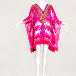 PRETTY IN HOT PINK EMBELLISHED KAFTAN - front