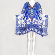 INDIAN BLUE FEATHER embellished, Buy Kaftan Online, kaftans under $99, Kaftans sale, kaftans online